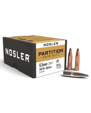 Nosler 16321 Partition6.5Creedmoor 140gr Spitzer 50/Box