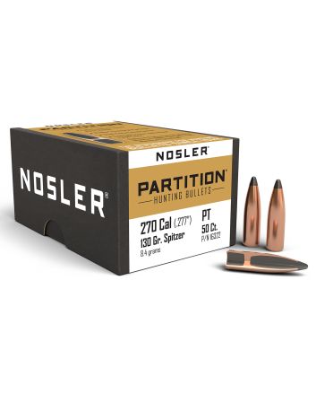 Nosler 16322 Partition270Win 130gr Partition Spitzer 50/Box