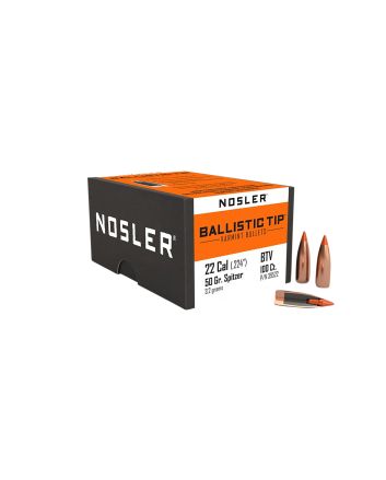 Nosler 39522 Ballistic Tip22Cal 50gr Spitzer Point 100/Box