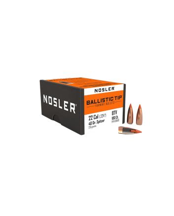 Nosler 39510 Ballistic Tip22Cal 40gr Spitzer Point 100/Box