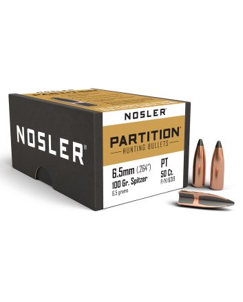 Nosler 16319 Partition6.5 Creedmoor 100gr Partition Spitzer 50/Box