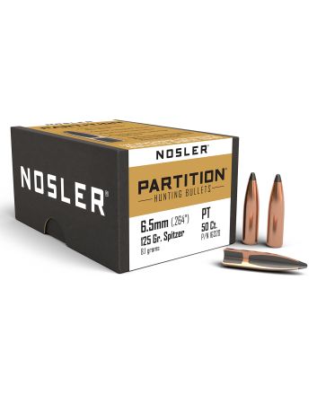 Nosler 16320 Partition6.5 Creedmoor 125gr Partition Spitzer 50/Box