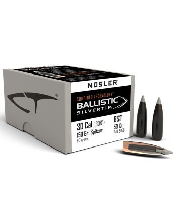 Nosler 51150 Ballistic Silvertip30Cal 150gr Spitzer 50/Box