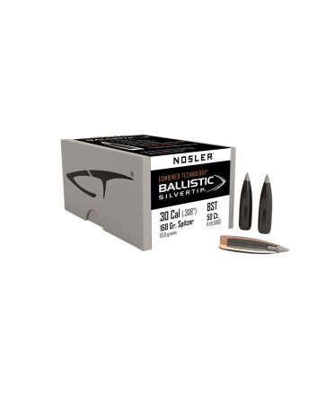 Nosler 51160 Ballistic Silvertip30Cal 168gr Spitzer Point 50/Box