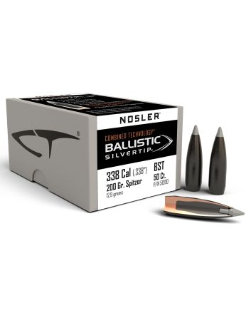 Nosler 51200 Ballistic Silvertip338Cal 200gr Spitzer Point 50/Box