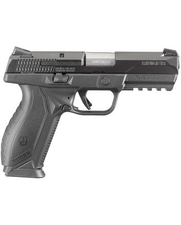 Ruger 8605 American Pro Duty Frame 9mm Luger 17+1 4.20" Stainless Steel Barrel, Black Nitride Serrated Stainless Steel Slide, Black Polymer Frame w/Picatinny Rail, Textured Wraparound Grip, Right Hand