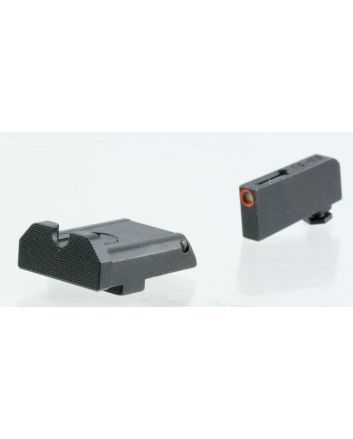 TruGlo TG13GLAPC TFX ProOrange Fiber Optic, Tritium Front/ Black Rear/Black Nitride Fortress Frame/Compatible w/Most Glock Except Single Stack &amp; MOS, Front Post/Rear Dovetail Mount
