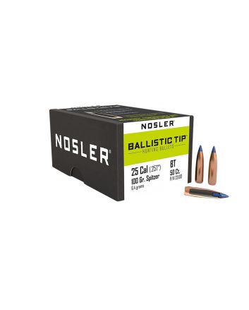 Nosler 25100 Ballistic Tip25Caliber 100gr Spitzer 50/Box