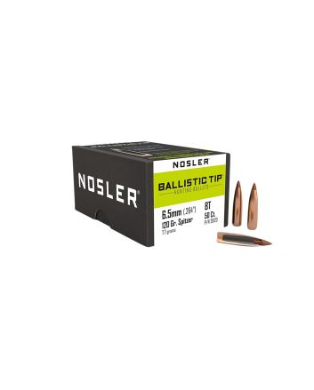 Nosler 26120 Ballistic Tip6.5mm 120gr Spitzer 50/Box