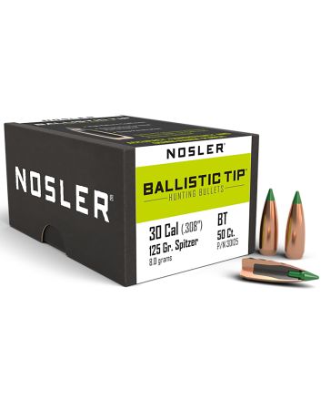 Nosler 30125 Ballistic Tip30Cal 125gr Spitzer 50/Box