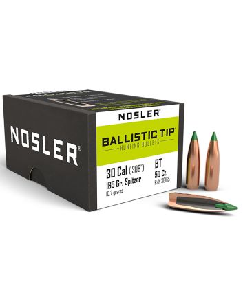 Nosler 30165 Ballistic Tip30Cal 165gr Spitzer 50/Box