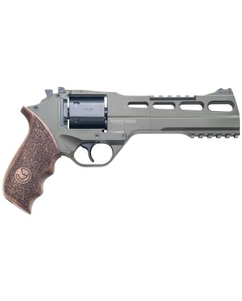 Chiappa Firearms CF340282 Rhino 60SAR SAO 357 Mag 6rd 6" Blued Cylinder OD Green Steel Barrel OD Green Cerakote Aluminum Frame with Walnut Grip