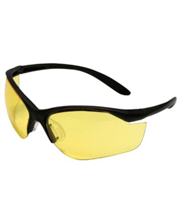 Howard Leight R01536 Uvex Vapor II Shooting Glasses Adult Amber Lens Anti-Fog Polycarbonate Black Frame