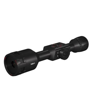 ATN TIWST4381A Thor 4 384 Thermal Rifle Scope Black Anodized 1.25-5x Multi Reticle 384x288, 60Hz Resolution Features Rangefinder