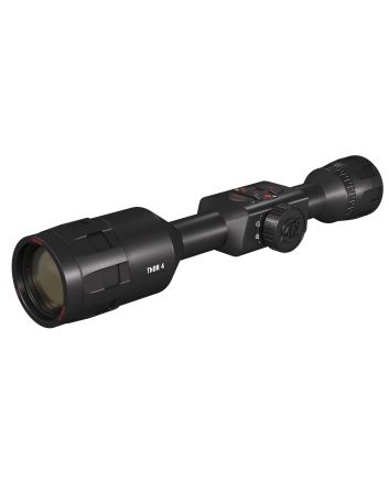 ATN TIWST4384A Thor 4 384 Thermal Rifle Scope Black Anodized 4.5-18x Multi Reticle 384x288, 60Hz Resolution Features Rangefinder