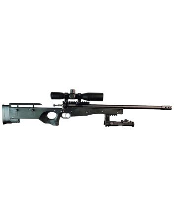 Crickett KSA2159 CPR Complete Package 22 LR Caliber with 1rd Capacity, 16.12" Bull Barrel, Blued Metal Finish &amp; Fixed Adjustable Cheek Piece Black Stock Right Hand (Youth) Includes Scope &amp; Bipod