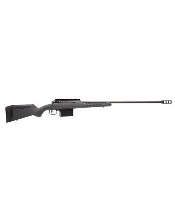 Savage Arms 57037 110 Long Range Hunter 338 Lapua Mag 5+1 26", Matte Black Metal, Gray Fixed AccuStock with AccuFit