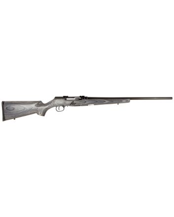 Savage Arms 47008 A17 Sporter Full Size 17 HMR 10+1 22" Satin Black Sporter Barrel, Satin Black Drilled &amp; Tapped Carbon Steel Receiver, Gray Fixed Laminate Stock, Right Hand