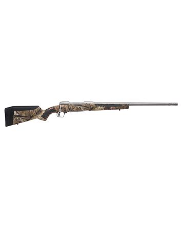 Savage Arms 57047 110 Bear Hunter 375 Ruger 3+1 23" Matte Stainless Steel Straight Fluted Barrel, Mossy Oak Break-Up Country Fixed Sporter w/AccuFit Stock, Right Hand