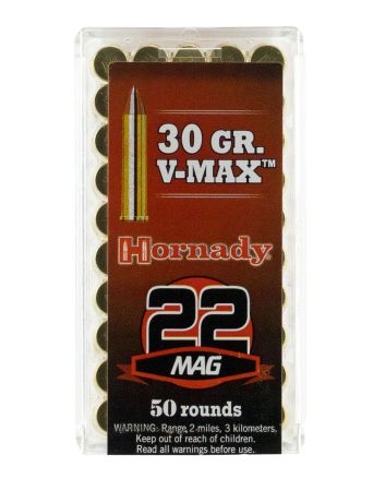 Hornady 83202 Varmint Express22 WMR 30 gr Hornady V Max 50 Per Box/ 40 Case