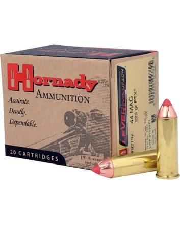 Hornady 92782 LEVERevolution44RemMag 225gr Hornady Flex Tip eXpanding 20 Per Box/10 Case