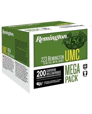 Remington Ammunition 23683 UMC Mega Pack 223Rem 55gr Full Metal Jacket 200 Per Box/4 Case