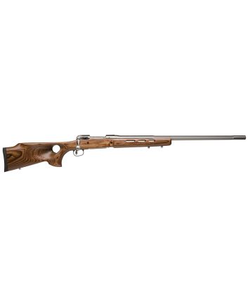 Savage Arms 18516 12 BTCSS Full Size 223 Rem 4+1 26" Matte Stainless Heavy Fluted Barrel, Matte Stainless Steel Receiver Drilled &amp; Tapped, Satin Brown Thumbhole Laminate Stock, Right Hand