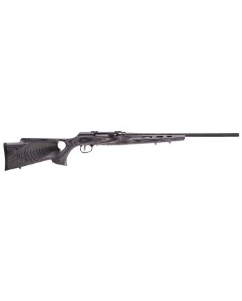 Savage Arms 47215 A Series Target Full Size 22LR 10+1 22" High Luster Heavy Target Barrel, High Luster Drilled &amp; Tapped Carbon Steel Receiver, Gray Thumbhole Laminate Stock, Right Hand
