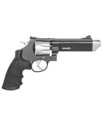 Smith &amp; Wesson 170296 Performance Center Model 627 38 S&amp;W Spl +P, 357 Mag 8rd 5" V-Comp Black Stainless Steel Barrel, Stainless Steel Cylinder, Black Stainless Steel Frame with Black Polymer Grip