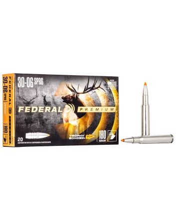 Federal P3006TT1 Premium30-06Springfield 180gr Trophy Bonded Tip 20 Per Box/10 Case