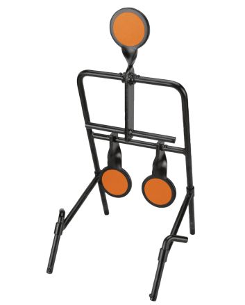 Caldwell 1071002 ResettingHandgun Resetting Steel Target Black/Orange Circle Illustration Impact Enhancement Motion 3.50"