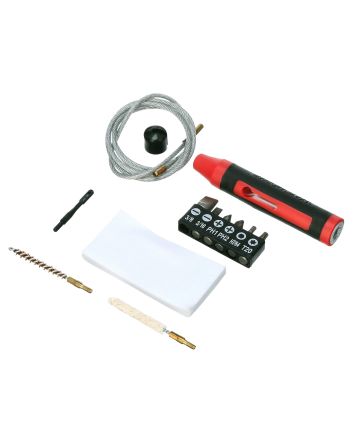 DAC 17LR Winchester Cleaning Kit 17 Cal Rifle/12 Pieces Black/Red