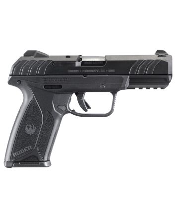 Ruger 3810 Security-99mm Luger 15+1 4" Black Steel Barrel, Black Oxide Serrated Steel Slide, Black Polymer Frame w/Picatinny Rail, Black Polymer Grip