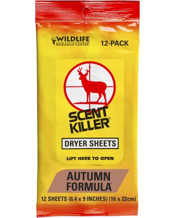 Wildlife Research 580 Scent KillerOdor Eliminator Autumn Scent Dryer Sheet 12