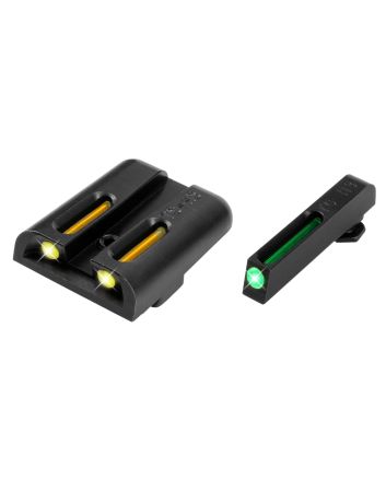 TruGlo TG131GT1Y TFOGreen/Tritium/Fiber Optic Front Sight-Yellow/Tritium/Fiber Optic Rear Sight Glock 17/17L/19