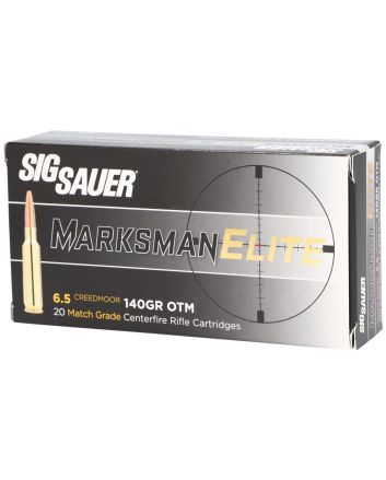 Sig Sauer E65CM120 Marksman Elite6.5 Creedmoor 140 gr Open Tip Match 20 Per Box/ 10 Case