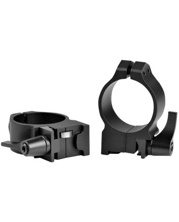 Warne 14RLM MaximaMatte Black Steel 30mm Tube Medium 0 MOA, Fits Ruger No.1/Mini 14/Blackhawk