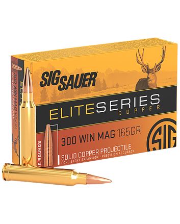 Sig Sauer E3WMH120 Elite Copper Hunting300WinMag 165gr Copper Solid 20 Per Box/10 Case