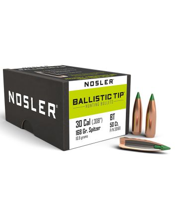 Nosler 30168 Ballistic Tip30Caliber 168gr Spitzer 50/Box