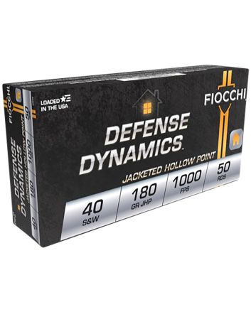 Fiocchi 40SWE Defense Dynamics40S&amp;W 180gr Jacketed Hollow Point 50 Per Box/20 Case
