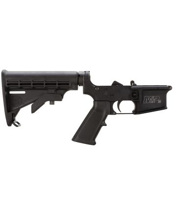 Smith &amp; Wesson 812002 Assembled Lower Receiver5.56x45mm NATO 7075-T6 Aluminum Black Receiver, Black Synthetic Collapsible Stock Pistol Grip for S&amp;W M&amp;P15