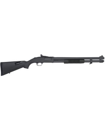 Mossberg 51668 590A1 Tactical 12 Gauge 3" 8+1 20" Parkerized Heavy-Walled Barrel Black Rec with Ghost Ring Rear Sight Black Fixed with Storage Compartment Stock Right Hand (LE)