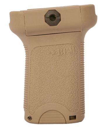 BCM VGSFDE BCMGunfighter Short Vertical Grip Made of Polymer With Flat Dark Earth Aggressive Textured Finish with Storage Compartment for Picatinny Rail