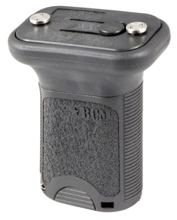 BCM VGSKMBLK BCMGunfighter Short Vertical Grip Made of Polymer With Black Aggressive Textured Finish with Storage Compartment for Keymod Rail