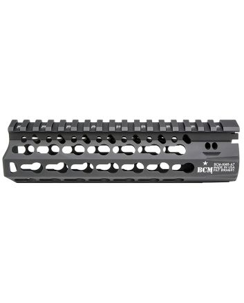 BCM KMRA7556BK KMR Alpha Handguard 7" Keymod Style Made of Aluminum with Black Anodized Finish for AR-15