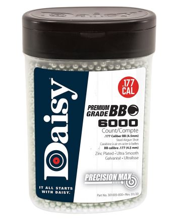 Daisy 980060444 PrecisionMax Premium 177 Zinc-Plated Steel 6000/Bottle