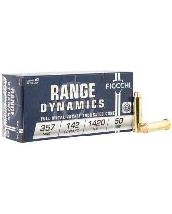 Fiocchi 357F Range Dynamics357Mag 142gr Full Metal Jacket Truncated Cone 50 Per Box/20 Case