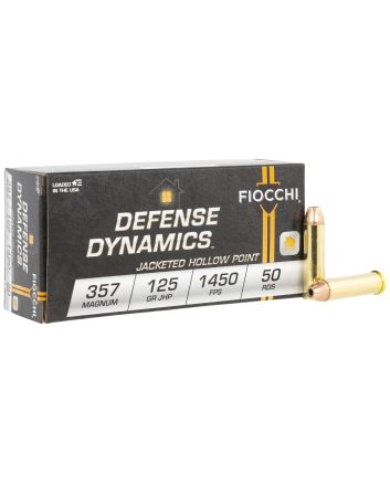 Fiocchi 357D Defense Dynamics357Mag 125gr Jacketed Hollow Point 50 Per Box/20 Case