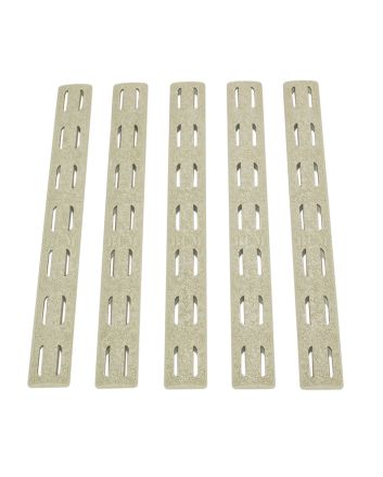 BCM KMRRPFDE5 KeyMod Rail Panel KitAR-15 Flat Dark Earth Polymer 5 Pack