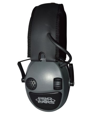 Pro Ears PESILVER Silver 22 Electronic Muff 22 dB Over the Head Gray/Black Adult 1 Pair